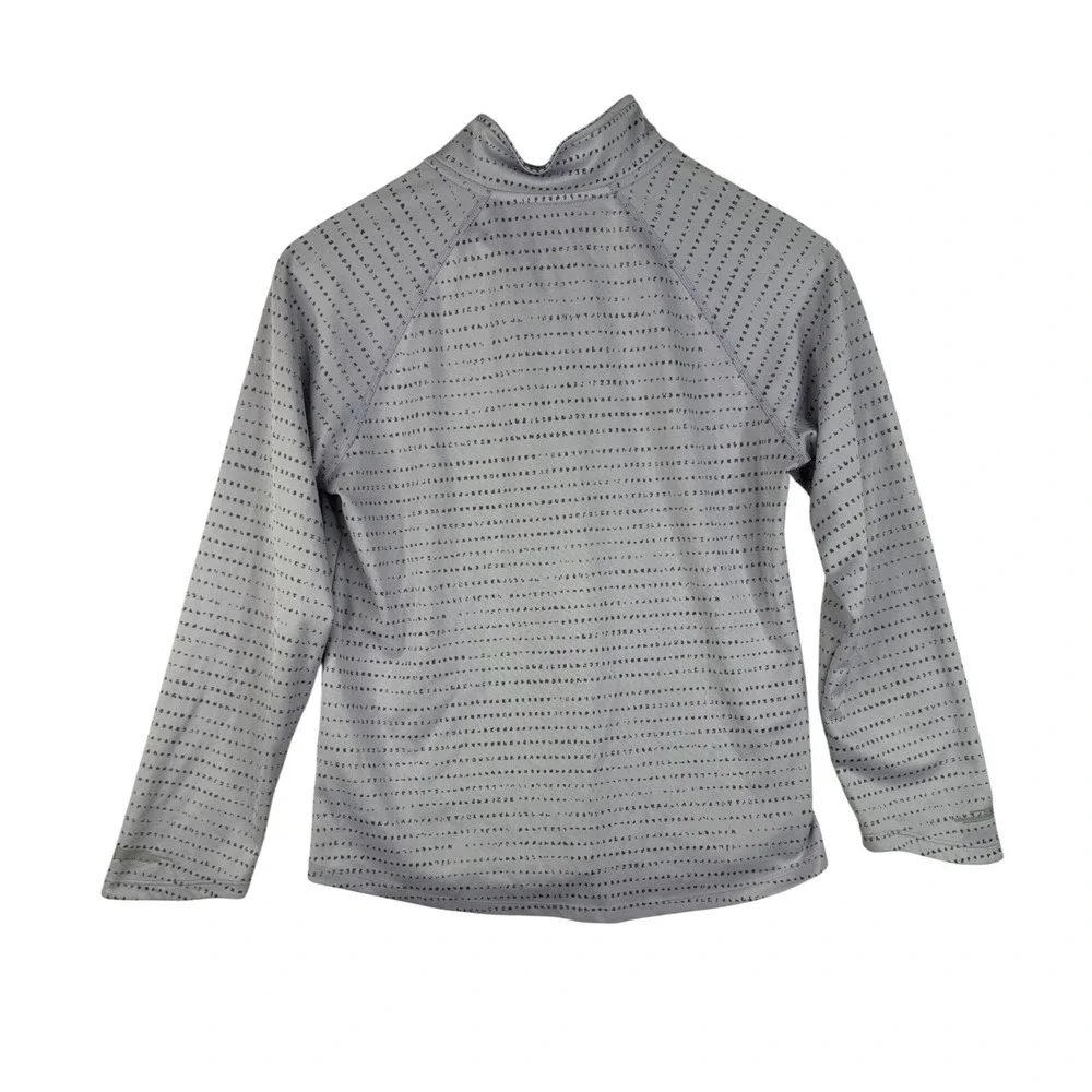Nike Dri Fit Quarter Zip Long Sleeve Shirt size XL Gray/Black‎